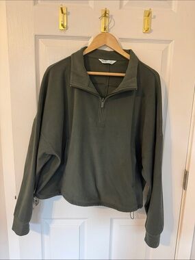 FLX women’s Olive Green Quarter-Zip Fleece